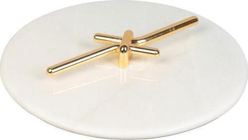 Fiyonk Yuvarlak Mermer Sunumluk Gold Kaplama Nİ22MRM001-KPL