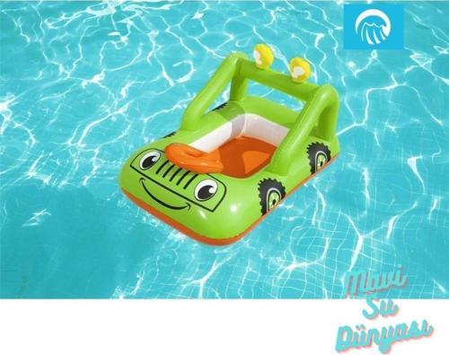 Çocuk Botu Sevimli Araçlar Yeşil Renk Float Bot