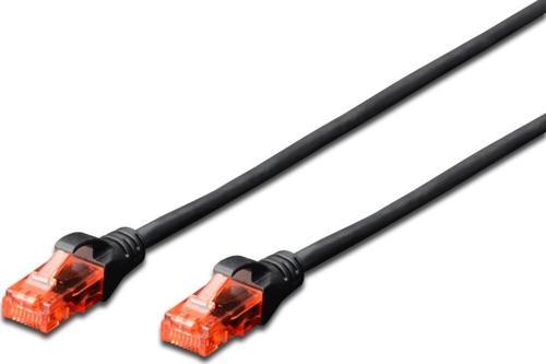 CAT. 6 Patch Kablo, U/UTP, 3 metre, AWG 26, Siyah Renk, LSZH