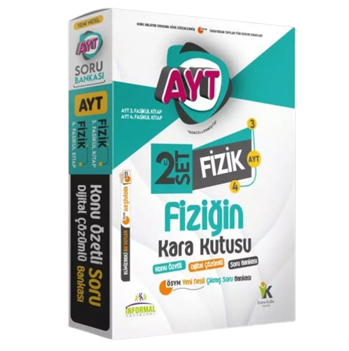 YKS AYT FİZİK Kara Kutu 2li SET Konu Özetli Dijital Çözümlü ÖSYM Soru BANKASI PAKET SET