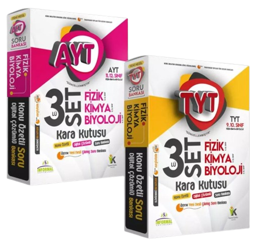 YKS-TYT-AYT Fizik Kimya Biyolojinin (FKB) Kara Kutusu Konu Ö. D.Çözümlü Soru Bankası PAKET SET
