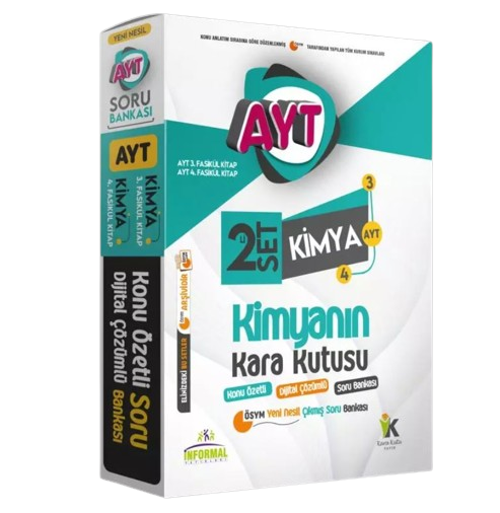 YKS AYT KİMYANIN Kara Kutusu 2li SET Konu Özetli Dijital Çözümlü ÖSYM Soru BANKASI PAKET SET