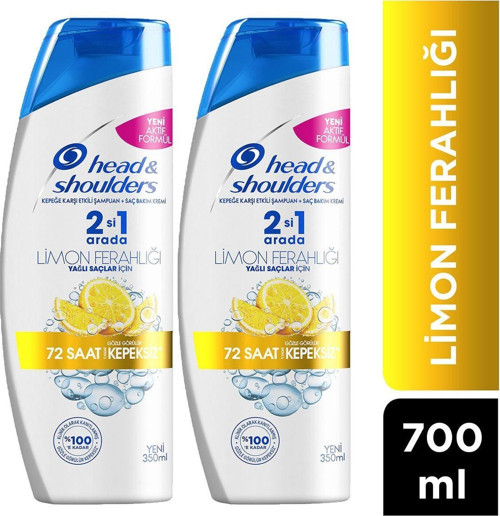 Head&Shoulders Limon Ferahlığı 2'si 1 Arada Kepeğe Karşı Etkili Şampuan 350 Ml X 2 Adet