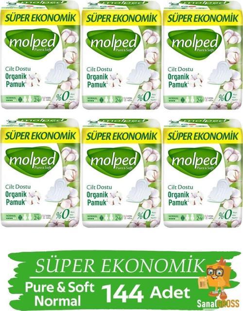Hijyenik Ped Pure & Soft Süper Eko 24'lü Normal X 6 Paket