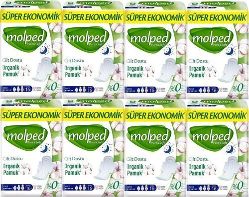 Pure&soft Hijyenik Ped Süper Ekonomik Gece 16'lı 8 Adet