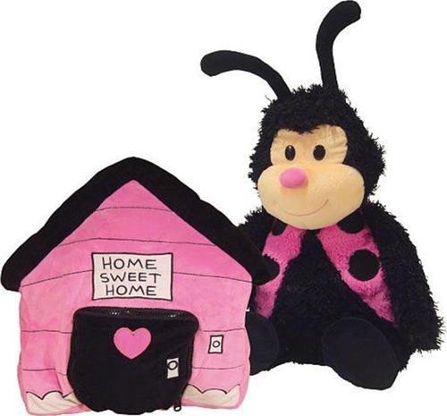 Happy Nappers - 2 in 1, Peluş Uğur Böceği ve Ev-Yastık Birarada