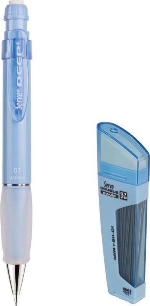 Deep 0.7 mm Mekanik Kurşun Kalem Gök Mavisi - 0.7 mm Uç & Silgi