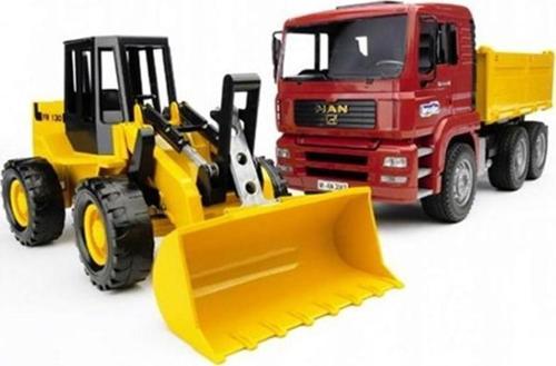 02752 MAN Damperli Kamyon ve FR130 Kepçe 02752 Lisanslı