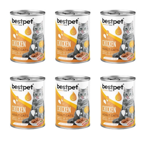 Tavuklu Jöleli Yetişkin Kedi Konservesi 400 gr 6'lı Paket