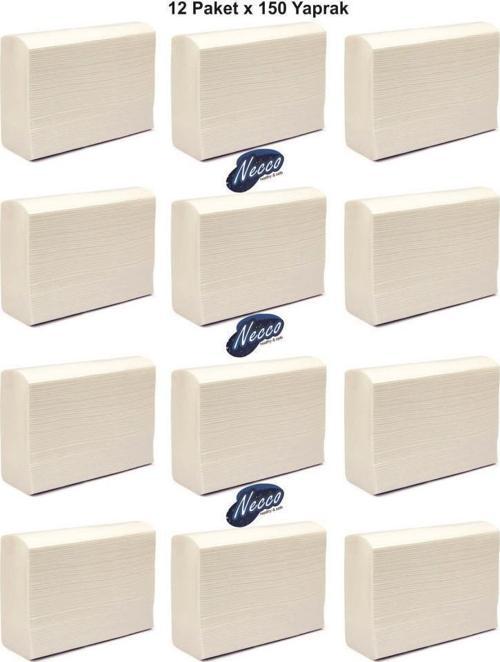 12 Pk. 150 Yapraklı Z Katlama Dispenser Havlu