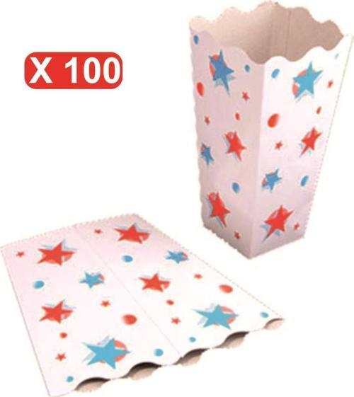 Büyük Karton Pop Corn / Mısır Kutusu 100 Adet