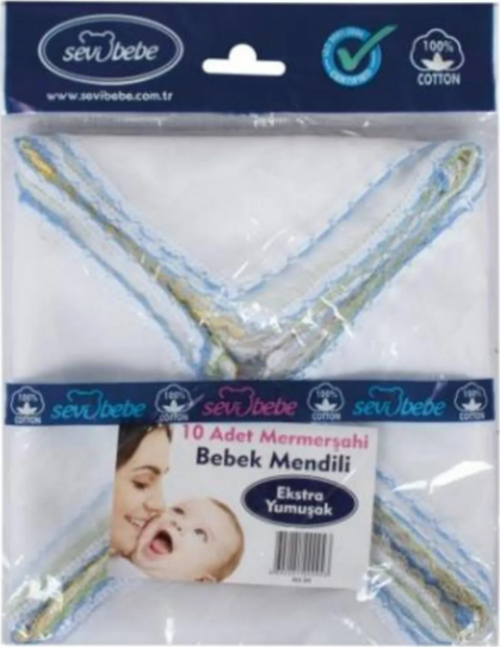 94.2 Mermerşahi Bebek Mendili 10 Adet Kız