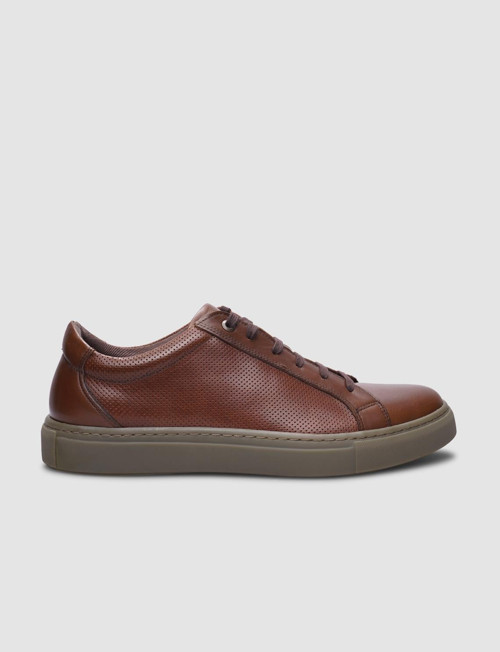 Massa %100 Hakiki Deri Taba Bağcıklı Erkek Sneaker