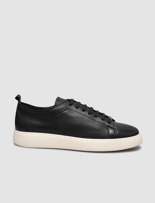 Neralen Cabani Erkek Minimal Siyah Deri Sneaker