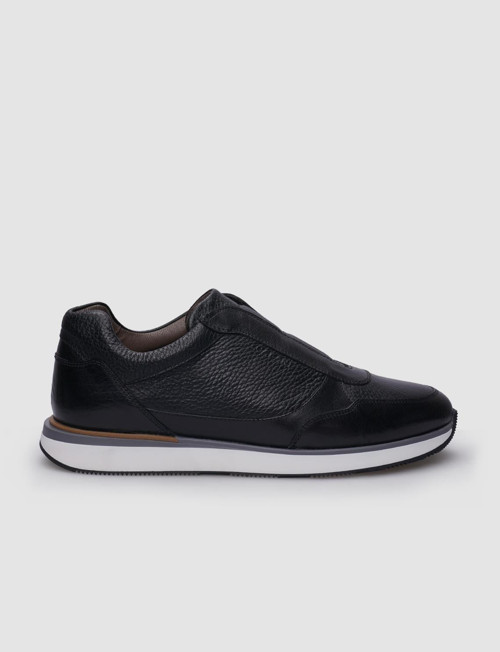 Nilala %100 Hakiki Deri Siyah Erkek Sneaker