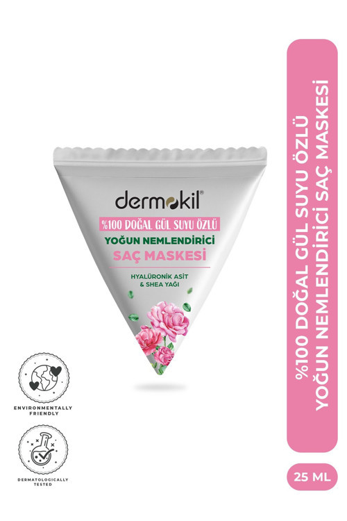 %100 Doğal Gül Suyu Yoğun Nemlendirici Saç Maskesi 25 ml