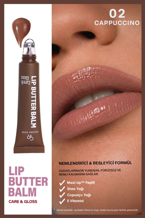 Lip Butter Balm No: 02 Cappuccino - Nemlendirici ve Parlatıcı Dudak Balmı