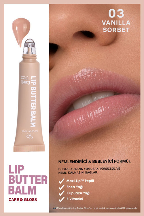Lip Butter Balm No: 03 Vanilla Sorbet - Nemlendirici ve Parlatıcı Dudak Balmı
