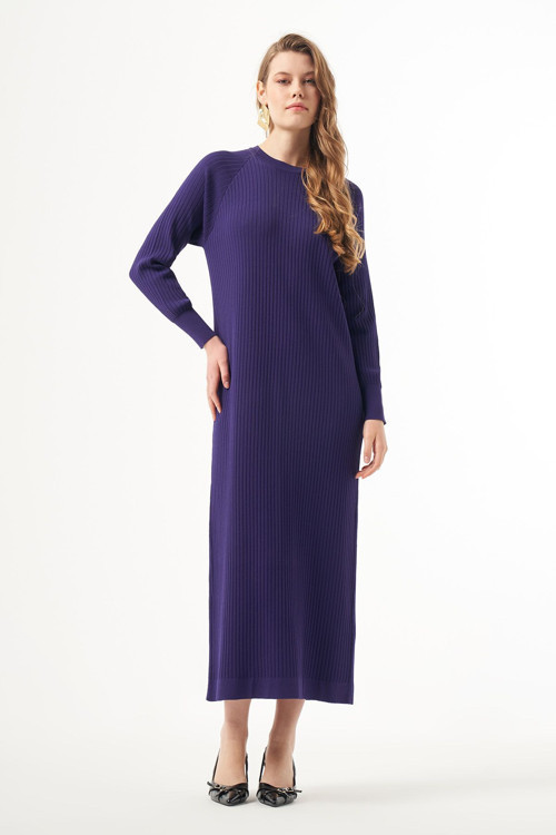 Merserize Elbise 1403 Mor