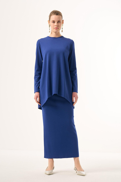 Merserize Triko Oval Kesim Etekli Takım 029 Saks