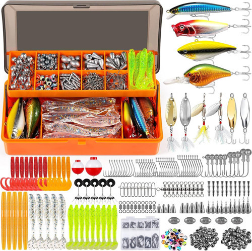 Profesyonel Balık Avı Seti – 354 Parça Yem, Kanca, Kurşun, Sahte Yem Kutulu Full Set