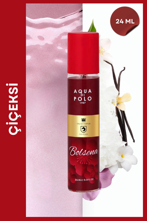 Bolsena 24 ml Kadın Parfüm| Çiçeksi| Tutku Çiçeği, Gardenya, Yasemin, Vanilya, Vetiver