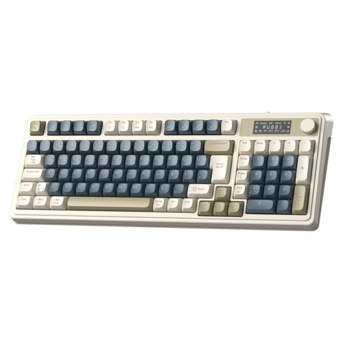 Aula S99 Pro Retro RGB Gaming Bluetooth 2.4GHz Type-C 3 Mod Kablosuz Makrolu Türkçe Q Oyuncu Klavye Lacivert 7
