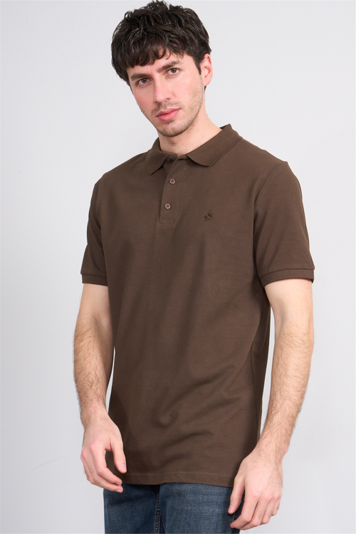 Çetinkaya Chester Polo 2742 Polo Yaka Regular Pike T-shirt Kakao