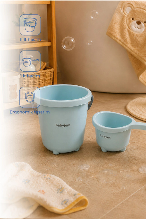 Elegant Kova & Maşrapa Set Mavi