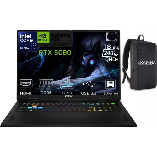 Thın 15 B13UC-3074XTR Intel Core I5 13420H 32 GB Ram 512 GB SSD RTX3050 15.6" Fhd 144Hz Freedos K19