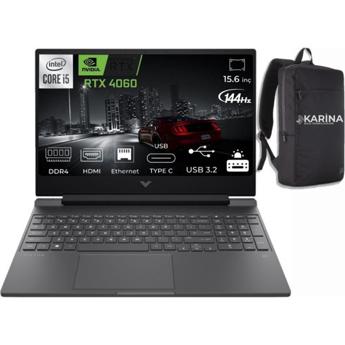 Victus Gaming 15 Intel Core I5 12500H 16GB 512GB SSD RTX4060 WIN11 Pro 15.6" Taşınabilir Bilgisayar B03C7EA-17