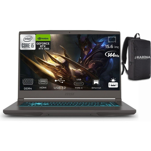 Thın 15 B12UC-1479XTR Intel Core I7 12650H 16GB 1tb SSD RTX3050 Freedos 15.6" Fhd 144Hz Taşınabilir Bilgisayar & B12UC1479XTRK04