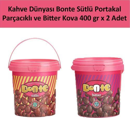 SÜTLÜ BONTE Portakal Parçacık ve BİTTER KOVA 400 GR x 2 Adet