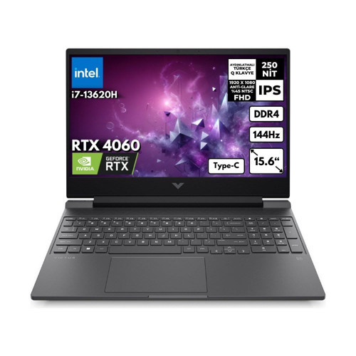 Victus 15-FA1085NT I7-13620H 32 GB 1 TB SSD RTX4060 (8gb) 144Hz 15.6" Fhd Windows 11 Pro Gaming Notebook B10FNEAHMF23