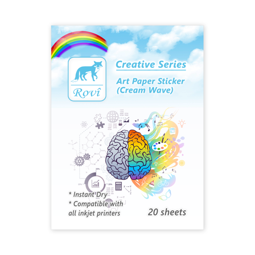 Creative Sanatsal Etiket Dalgalı Krem 20yp - A4