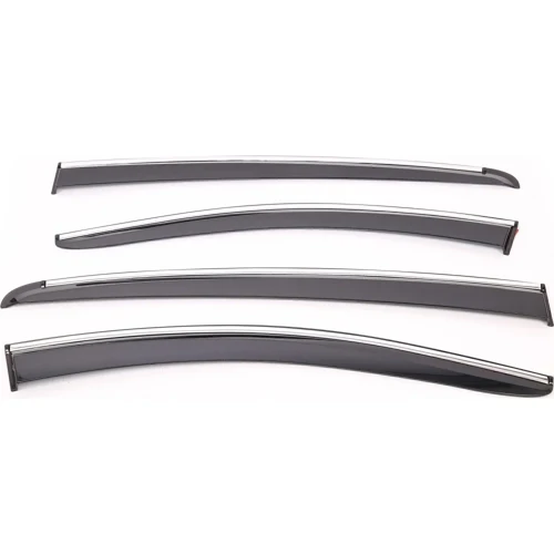 Sunplex RENAULT Uyumlu FLUENCE 2009-2016 Arası Chrome Style 4 Lü Set Kromlu Cam Rüzgarlığı Ön Ve Arka Parça