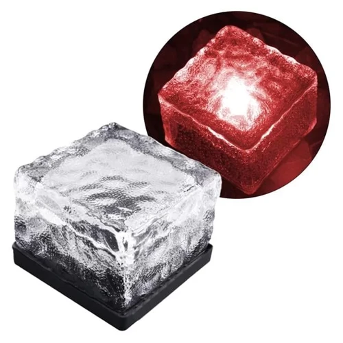 Pm-21647 Solar Kırmızı Ledli Tuğla Görünümlü Bahçe Dekorasyon Aydınlatma