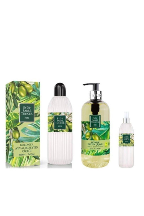 Ayvalık Zeytin Çiçeği 150 Ml, 400 Ml Kolonya ve 500 Ml Sıvı Sabun