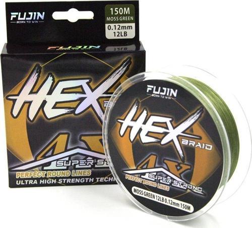 Hex Braid x4 Moss Green PE İp Olta Misinası 150mt Moss Green-0,10 mm