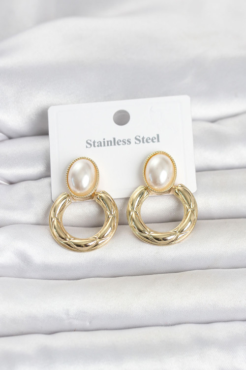 Gold Renk Vintage Model Kadın Küpe - EBJ260516W42235
