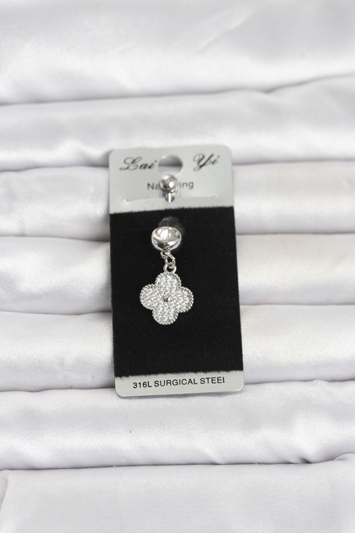 Sallantılı Yonca Model Göbek Piercing - EBJ260516W42302