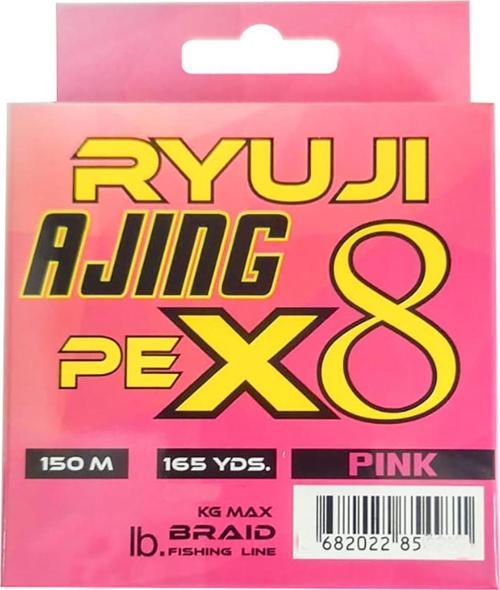 Ajing X8 150mt PE İp Misina PİNK-PE 0.4