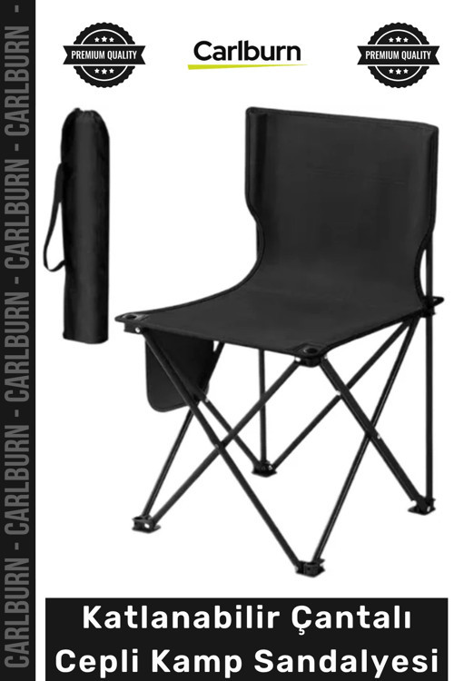 #KampSandalyesi Konforlu Ergonomik Metal Profil Oxford Kumaş Katlanabilir Çantalı Cepli Kamp Sandaly