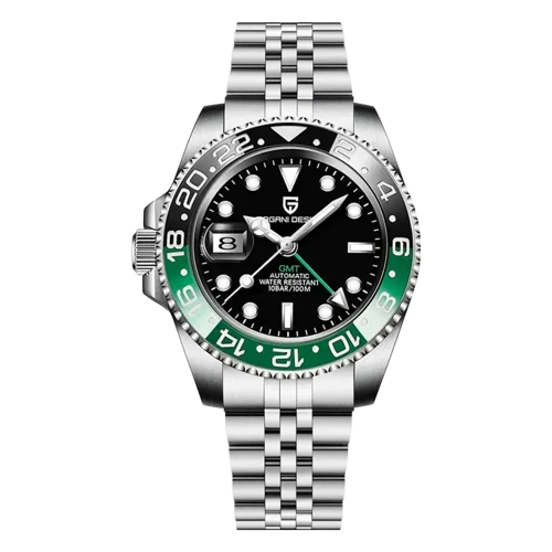 PD-1662 GMT Black Green Otomatik Erkek Kol Saati
