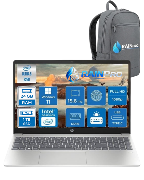 Laptop AI 15-FD2020NT Intel® Core Ultra5 225U 24 GB DDR5 1 TB SSD Intel® Grafik Kartı 15,6'' Fhd IPS 300Nit Windows 1