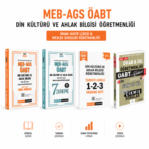 Pegem 2026 ÖABT Din Kültürü ve Ahlak Bilgisi Soru Bankası & Deneme & Dizgi Kitap Din Kültürü ve Ahlak Bilgisi Çıkmış Sor