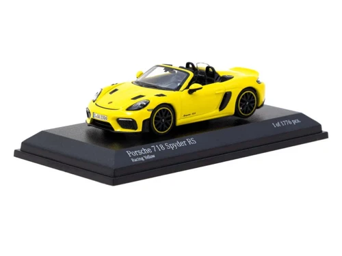 Porsche 718 (982) Spyder RS 2023 Racing Sarı 1/64 Model Araba