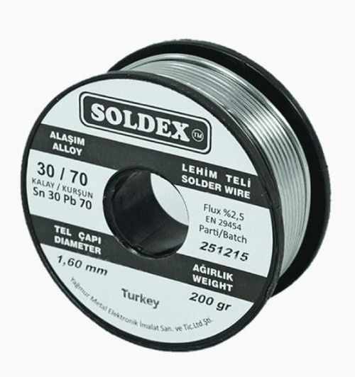 1.6 mm 200 gr Lehim Teli Sn30 Pb70