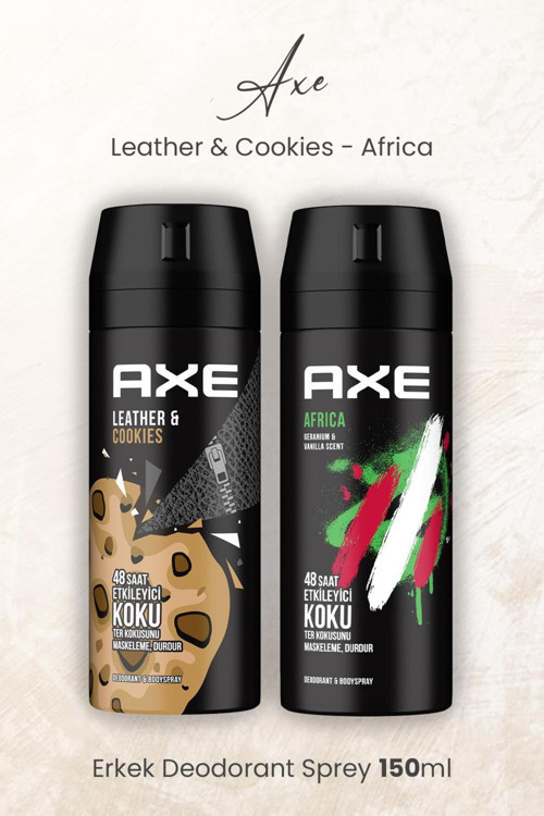 Erkek Deodorant Sprey Leather & Cookies ve Africa 150 ml