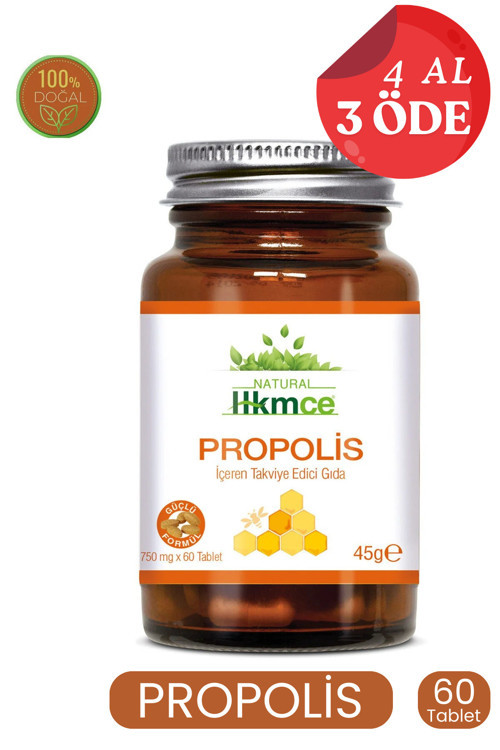 Naturalhekimce Propolis 60 Tablet - Güçlü Formül - Natural Hekimce Kapsül